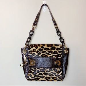 Milly calf hair animal print bag w/ dust bag